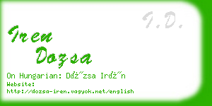 iren dozsa business card